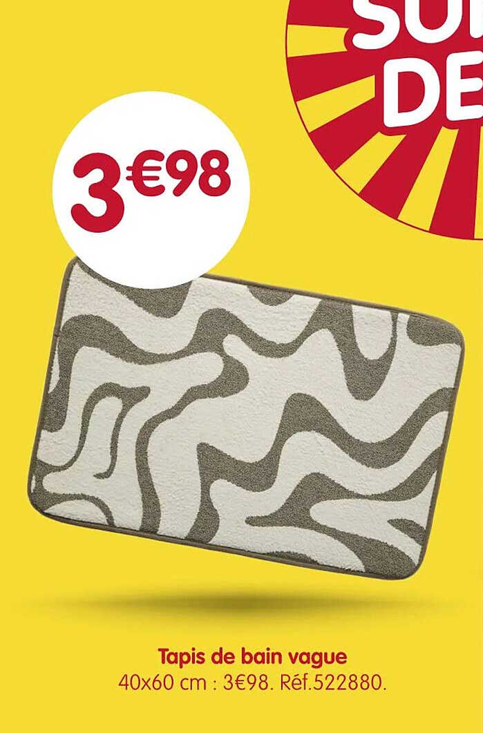 Tapis de bain vague