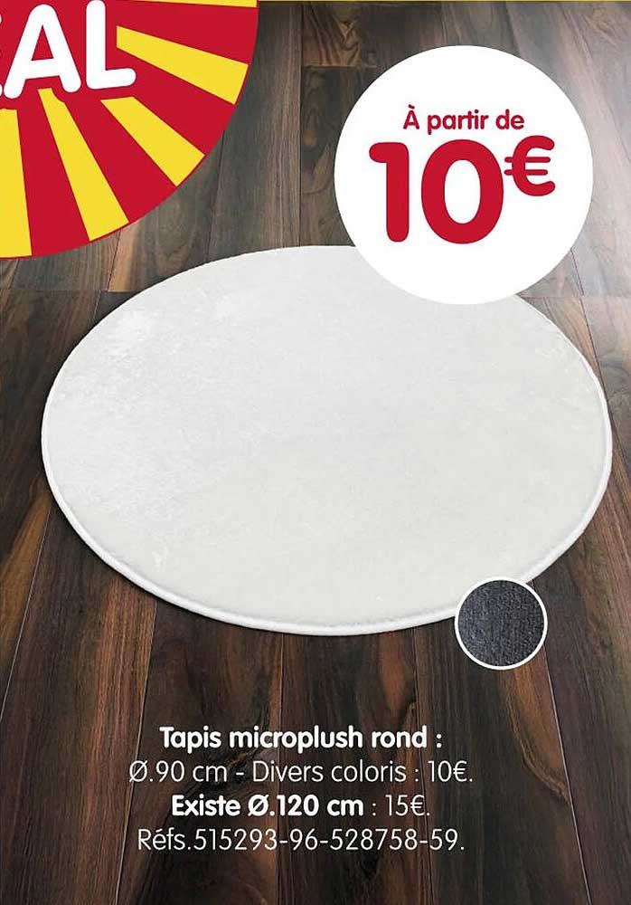 Tapis microplush rond :