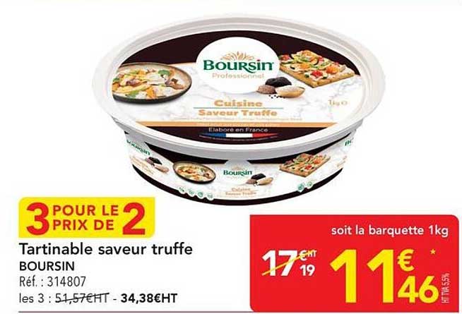 Tartinable saveur truffe BOURSIN