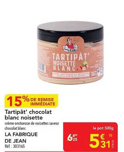 Tartipat' chocolat blanc noisette