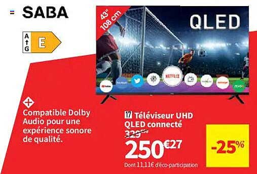 Téléviseur UHD QLED connecté