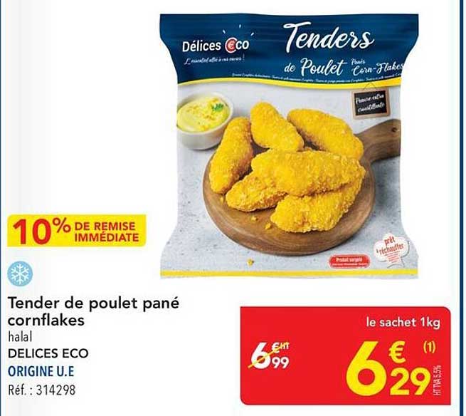 Tender de poulet pané cornflakes
