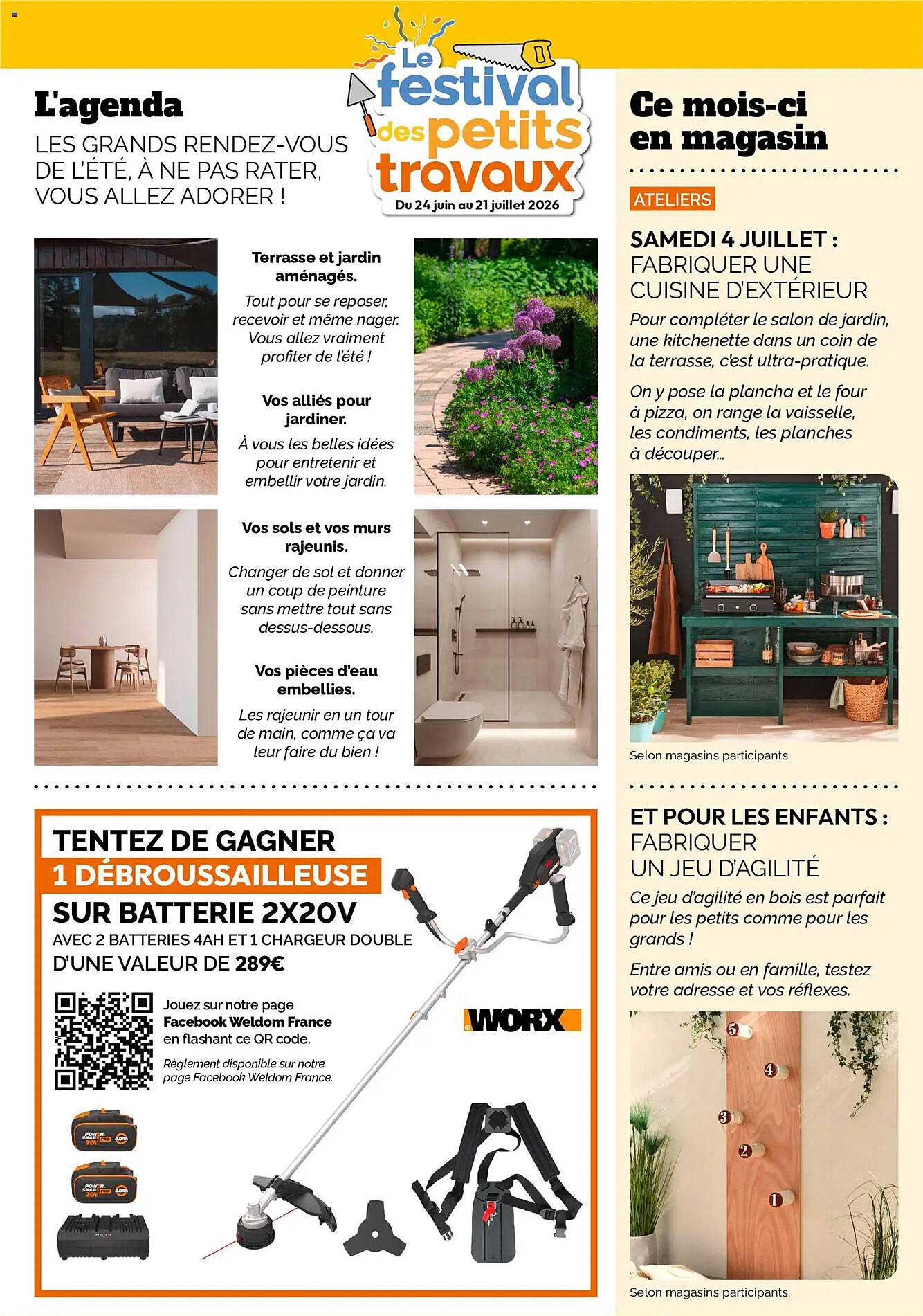TENTEZ DE GAGNER 1 DÉBROUSSAILLEUSE SUR BATTERIE 2X20V