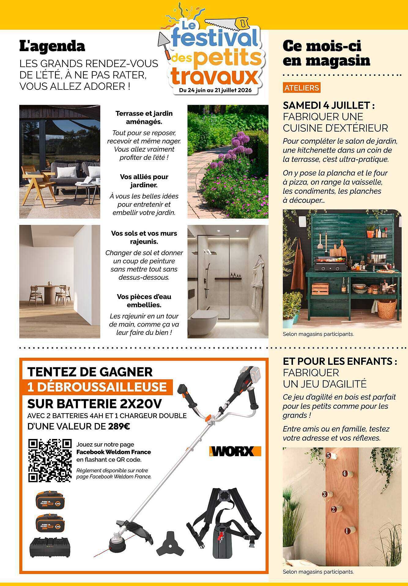 TENTEZ DE GAGNER 1 DÉBROUSSAILLEUSE SUR BATTERIE 2X20V
