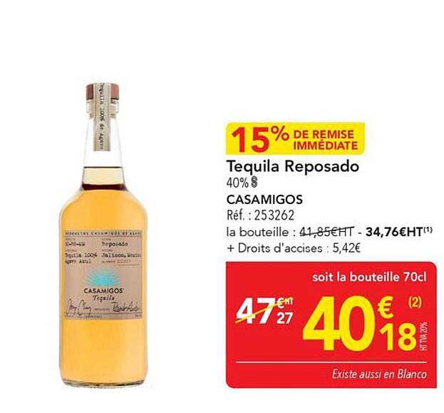 Tequila Reposado 40% CASAMIGOS