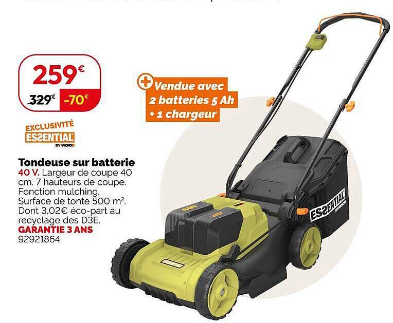 Tondeuse sur batterie