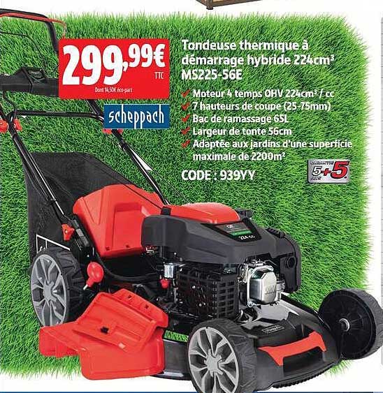 Tondeuse thermique à démarrage hybride 224cm³ MS225-56E