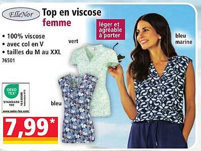 Top en viscose femme