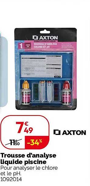 Trousse d'analyse liquide piscine