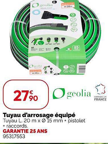 Tuyau d’arrosage équipé
