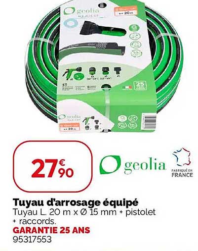 Tuyau d'arrosage équipé