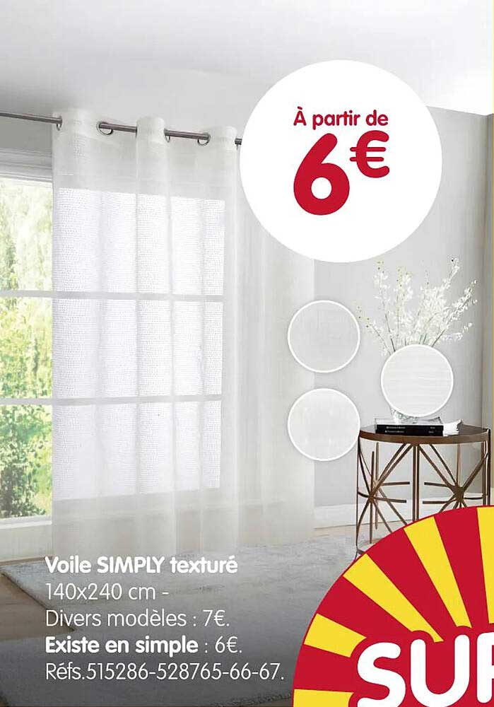 Voile SIMPLY texturé