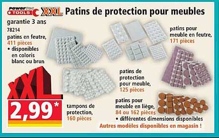 XXL Patins de protection pour meubles