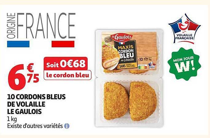10 CORDONS BLEUS DE VOLAILLE LE GAULOIS