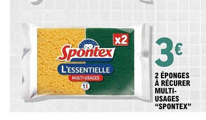 2 ÉPONGES À RÉCURER MULTI-USAGES “SPONTEX”