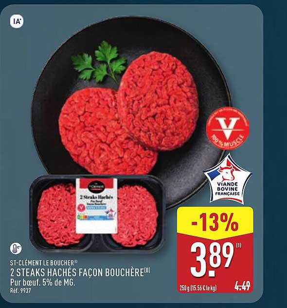2 STEAKS HACHÉS FAÇON BOUCHÈRE®