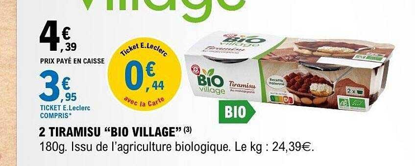 2 TIRAMISU “BIO VILLAGE”