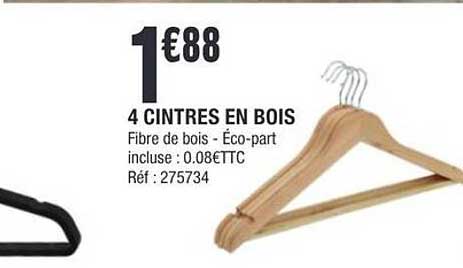 4 CINTRES EN BOIS