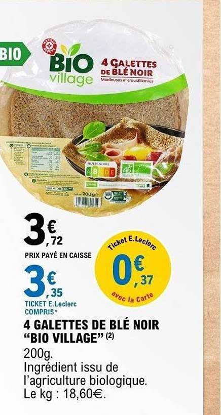 4 GALETTES DE BLÉ NOIR “BIO VILLAGE”