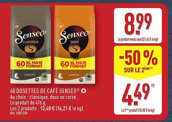 60 DOSETTES DE CAFÉ SENSEO®