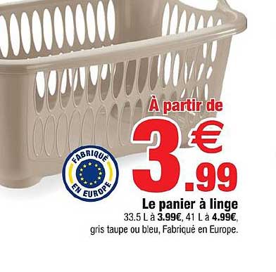 À partir de 3€99 Le panier à linge