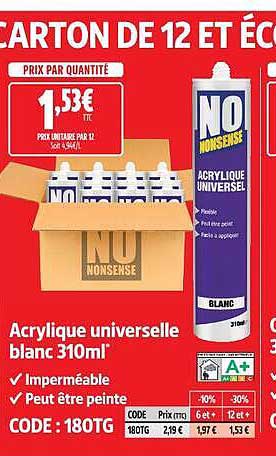 Acrylique universelle blanc 310ml