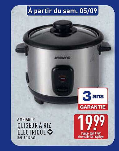 AMBIANO CUISÉ À RIZ ÉLECTRIQUE