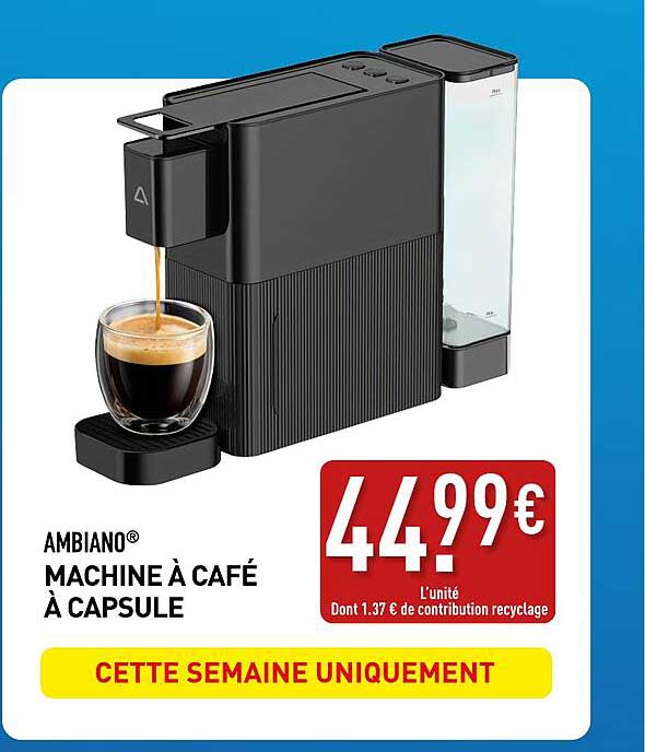 AMBIANO® MACHINE À CAFÉ À CAPSULE