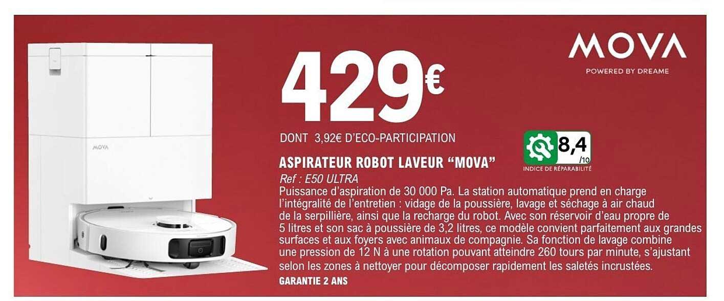 ASPIRATEUR ROBOT LAVEUR “MOVA”
