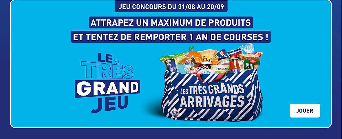 ATTRAPEZ UN MAXIMUM DE PRODUITS ET TENTEZ DE REMPOTER 1 AN DE COURSES !