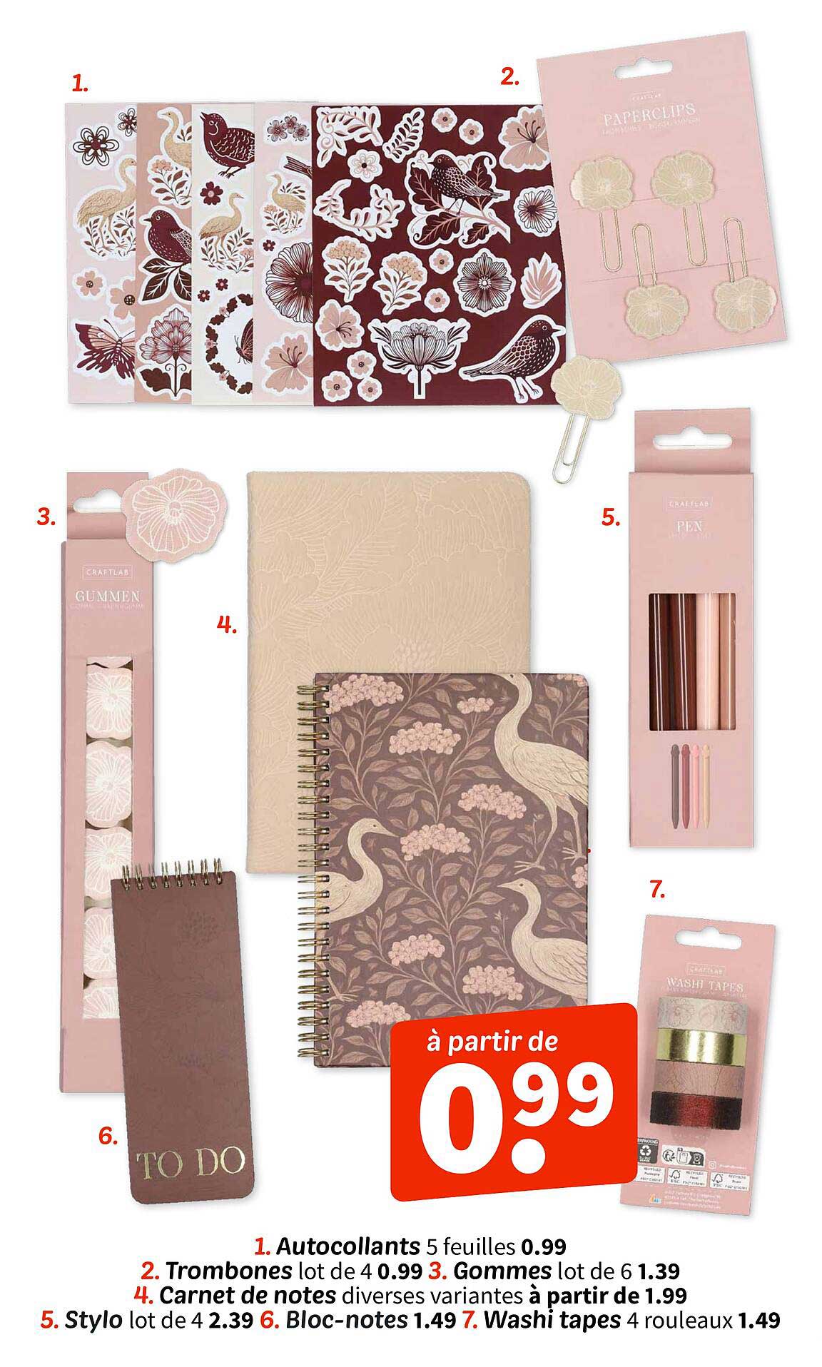 Autocollants 5 feuilles