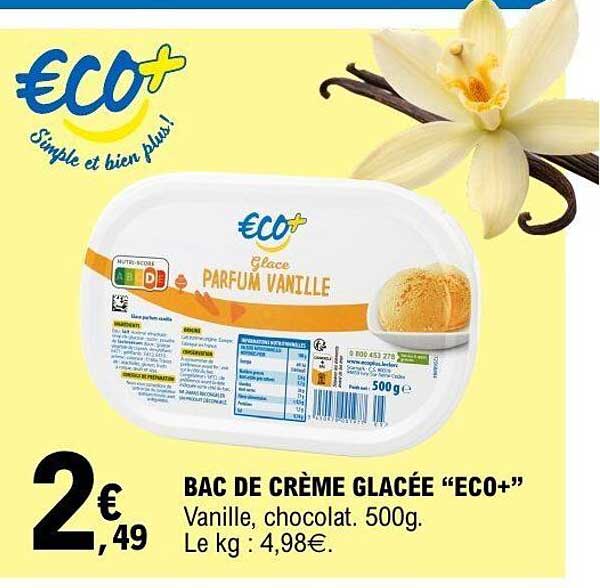 BAC DE CRÈME GLACÉE “ECO+”