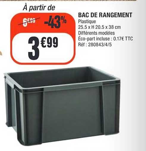 BAC DE RANGEMENT