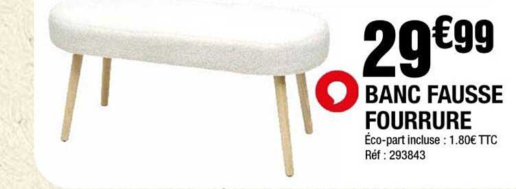 BANC FAUSSE FOURRURE