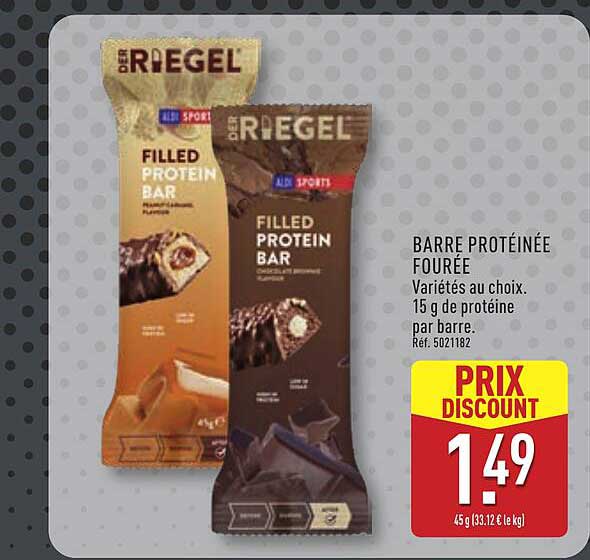 BARRE PROTÉINÉE FOURRÉE
