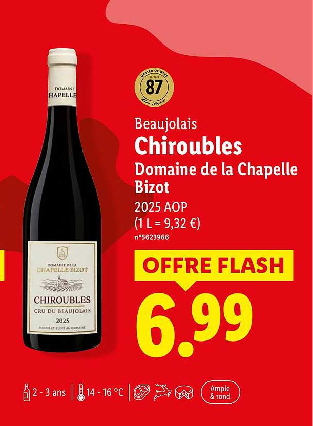 Beaujolais Chiroubles Domaine de la Chapelle Bizot 2025 AOP