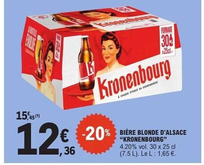 BIÈRE BLONDE D'ALSACE “KRONENBOURG”