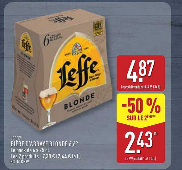 BIÈRE D'ABBAYE BLONDE 6,6°