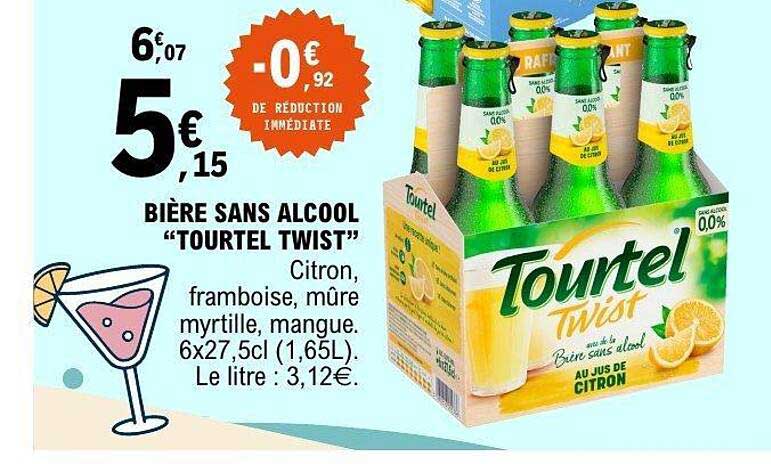 BIÈRE SANS ALCOOL “TOURTEL TWIST”