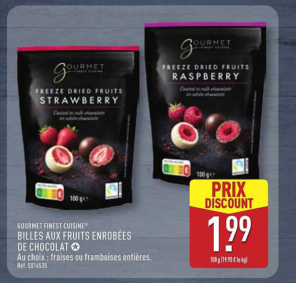 BILLES AUX FRUITS ENROBÉES DE CHOCOLAT