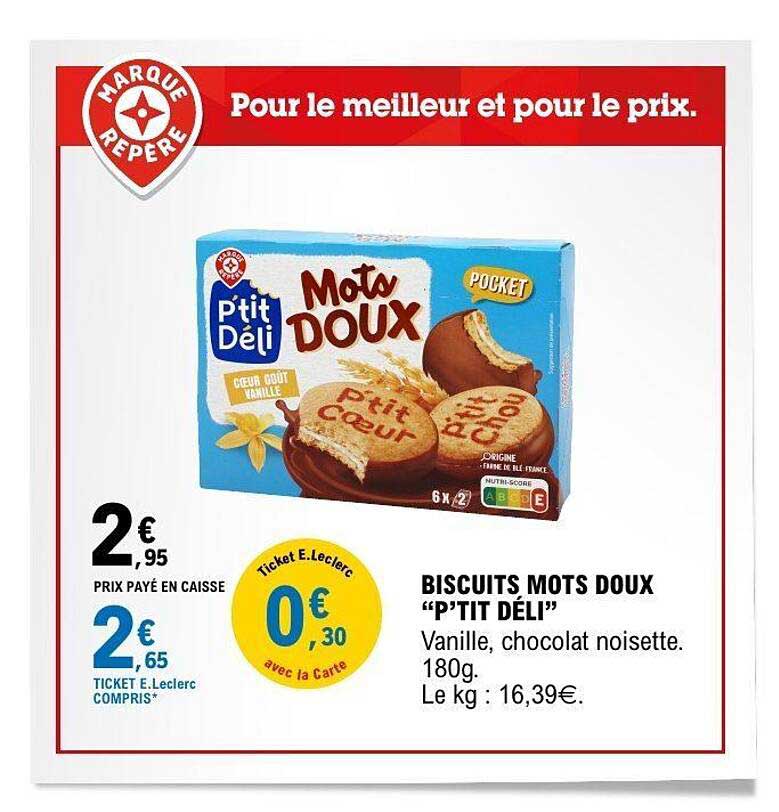 BISCUITS MOTS DOUX “P’TIT DÉLI”