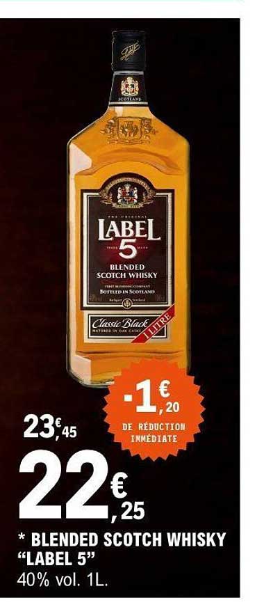 BLENDED SCOTCH WHISKY "LABEL 5" 40% vol. 1L.