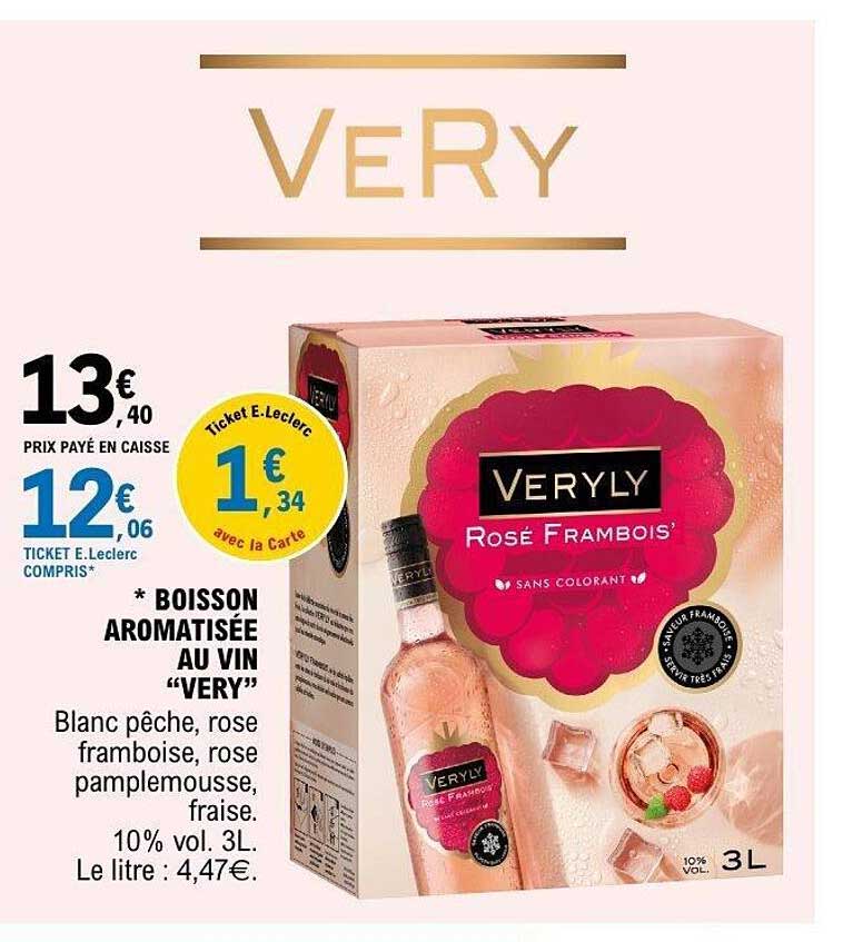 * BOISSON AROMATISÉE AU VIN “VERY”