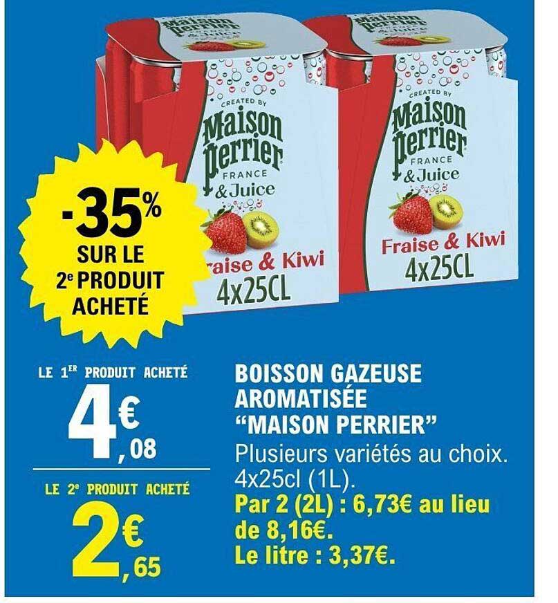 Boisson gazeuse aromatisée “Maison Perrier”