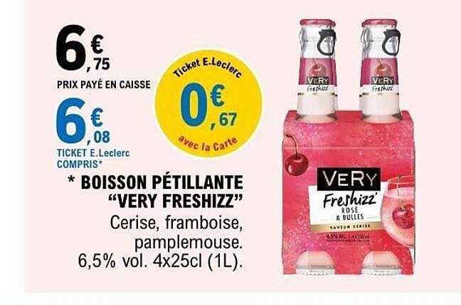 * BOISSON PÉTILLANTE "VERY FRESHIZZ"