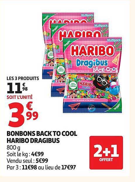 BONBONS BACK TO COOL HARIBO DRAGIBUS