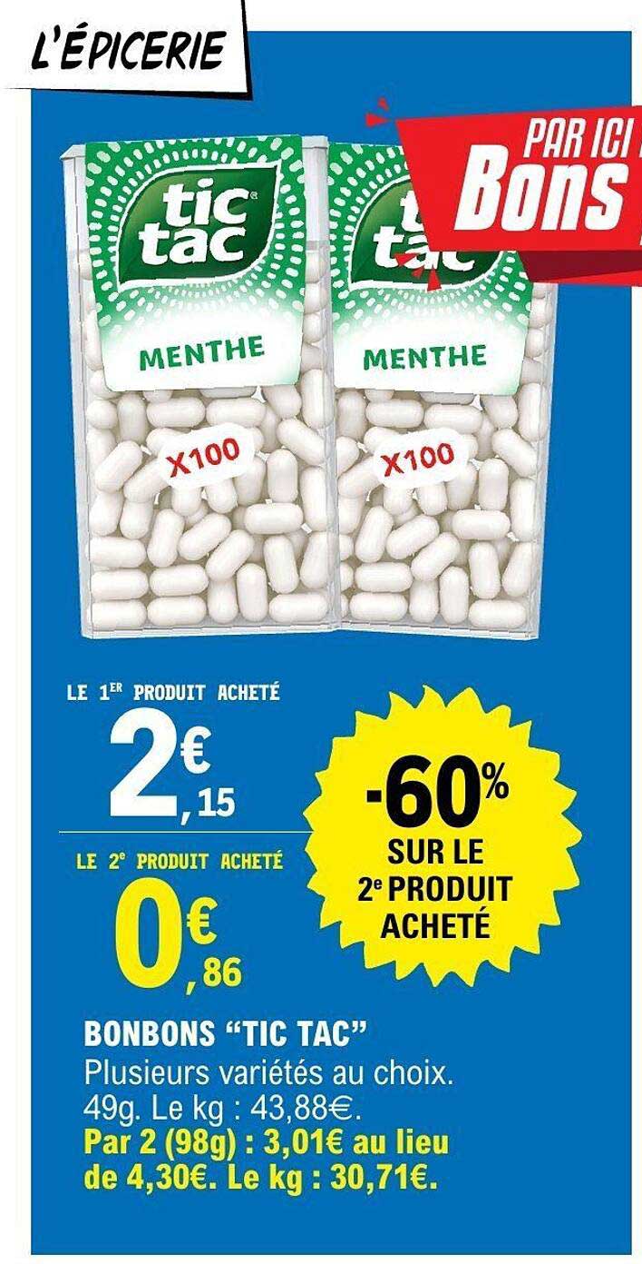 BONBONS “TIC TAC”