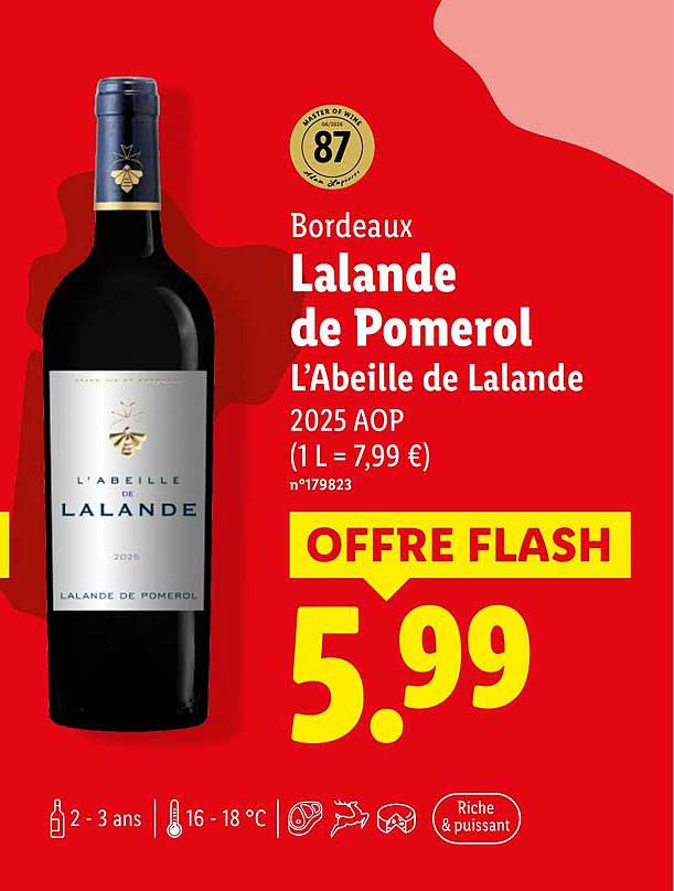 Bordeaux Lalande de Pomerol L’Abeille de Lalande 2025 AOP