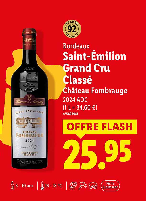 Bordeaux Saint-Émilion Grand Cru Classé Château Fombrauge 2024 AOC