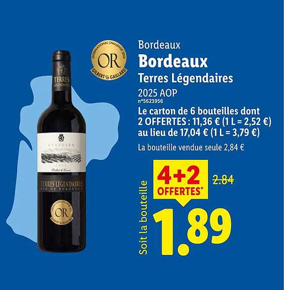 Bordeaux Terres Légendaires 2025 AOP